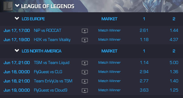 league of legends betting