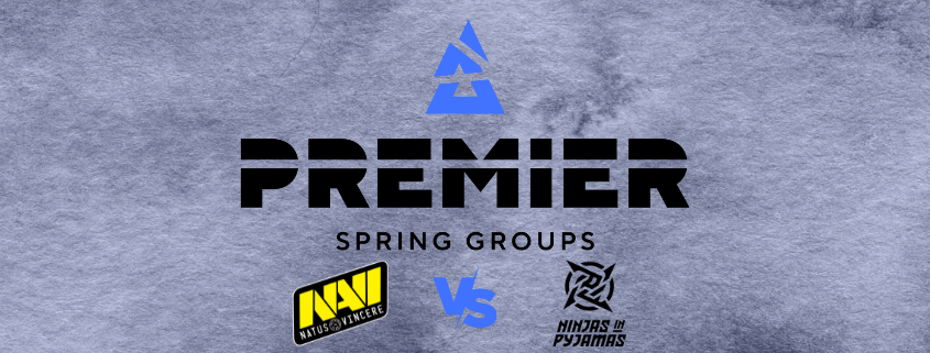 Blast Premier Spring Groups logo showing Navi vs NIP